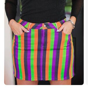 Colorful Striped Women's Skirt